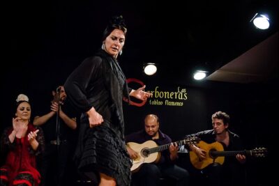 Las Carboneras Tablao Flamenco with Drink - 7 artists on stage: dance, song, guitar in one conversation