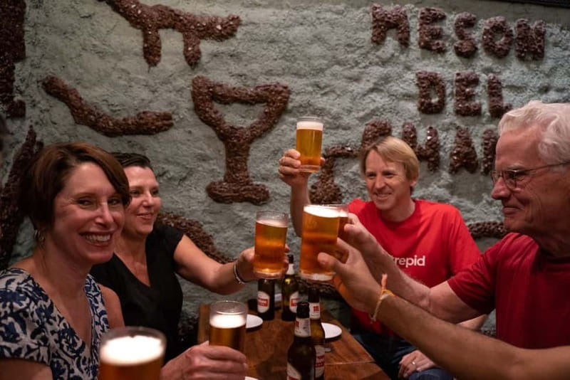 Madrid: Evening Tapas Tour with 5 Delicious Stops & Drinks - Final Stops Near Puerta del Sol: Shrimp, Spanish Wine, and Dessert
