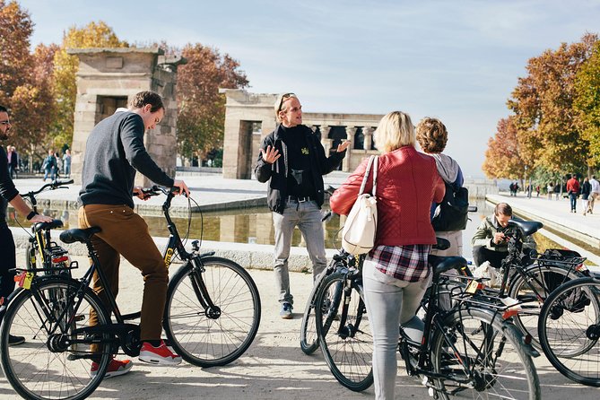 Madrid Highlights by Bike - Stop 5: Plaza Mayor at street-level scale, arcades and all