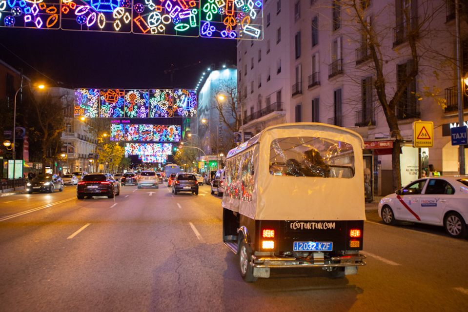 Madrid: Private Christmas Lights Tour by Eco Tuk-Tuk - Paseo del Prado to Museo del Prado: Museums and Neoclassical Drama at Night