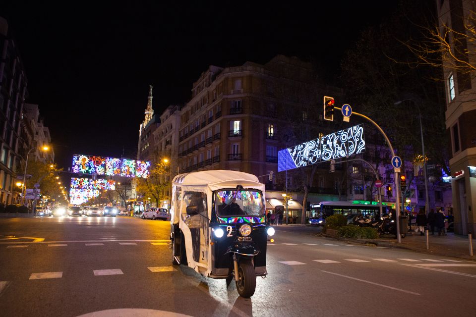 Madrid: Private Christmas Lights Tour by Eco Tuk-Tuk - Price Check: Is $47 a Good Deal for a Private Lights Tour?