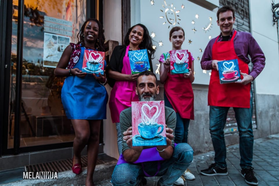Madrid: Sip&Paint Workshop - The big payoff: you take your masterpiece home