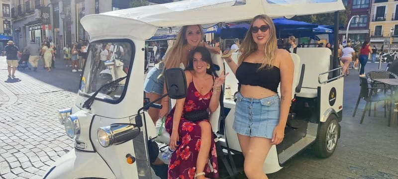 "See Madrid Differently: A Premium Private Tuk Tuk Ride" - The route from Plaza Mayor to the Royal Palace: your fast Madrid orientation