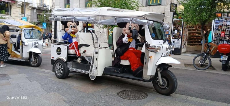 "See Madrid Differently: A Premium Private Tuk Tuk Ride" - Neptune Fountain and the sports-city angle: Bernabéu and Las Ventas