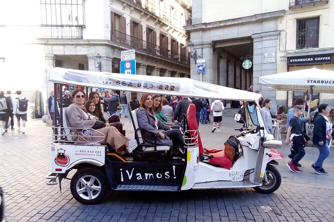 Tour Madrid in 2 hours! Electric Tuk - Fast, Fun, and Exclusive - Plaza de Santa Ana to Jardines de Sabatini: The Royal-Old Madrid Stretch
